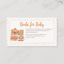 Cartão de Inserção de Livros Little Pumpkin para B