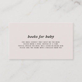 Cartão de Inserção de Livros Modernos para Bebê