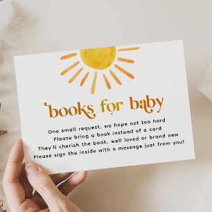 Cartão de Inserção de Livros Sunshine para Chá de