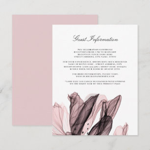 Cartão de Inserção de Noiva Floral Fumê Elegante R