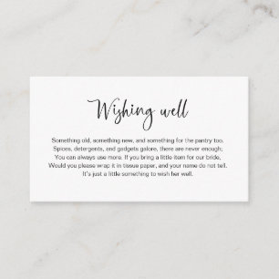 Cartão de Inserção de Poço de Desejos para Chá de 