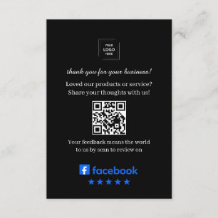 Cartão de Inserção de QR de Avaliação no Facebook