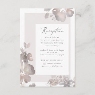 Cartão de Inserção de Recepção de Romance de Flor 