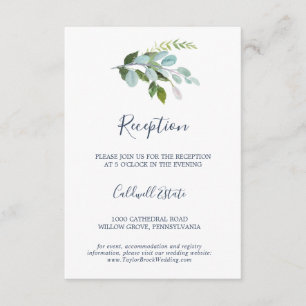 Cartão de Inserção de Recepção Vermelhos de Verão