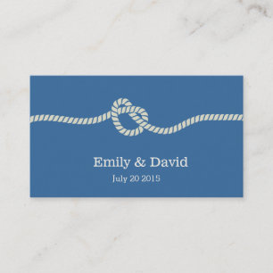 Cartão de Inserção de Site de Casamento Azul Marin