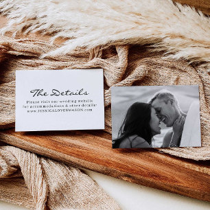 Cartão de Inserção de Site de Casamento Elegante M