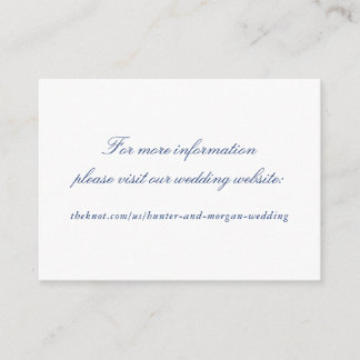 Cartão de Inserção de Site de Casamento Elegante S