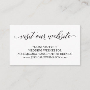 Cartão de Inserção de Site de Casamento - Roteiro 