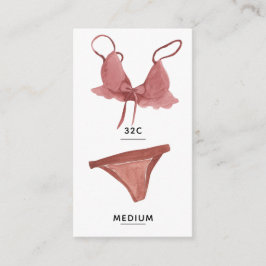 Cartão de Inserção de Tamanho de Lingerie