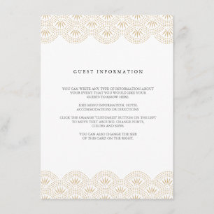 Cartão de Inserção Deco Seigaiha Casamento