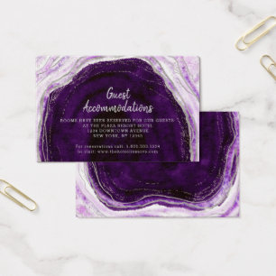 Cartão de Inserção do Ametist Purple Geode Acco