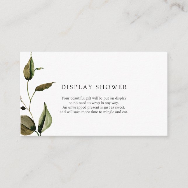 Cartão de inserção do Chá de exibição do outono (Frente)