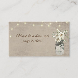 Cartão de inserção do Jar e das Luzes