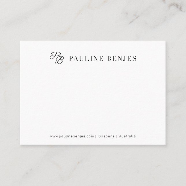 Cartão de Inserção do Pacote Branco Pauline Benjes (Frente)