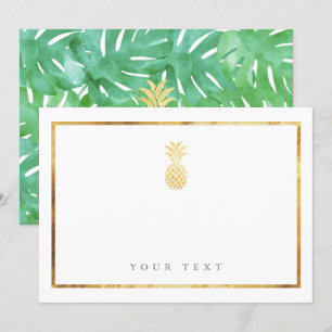 Cartão de inserção do Pineapple Dourado