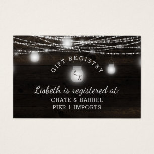 Cartão de Inserção do Registro do Oak Ridge Rustic