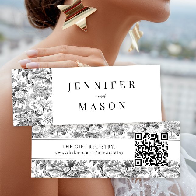 Cartão de inserção do registro QR do casamento de  (Criador carregado)