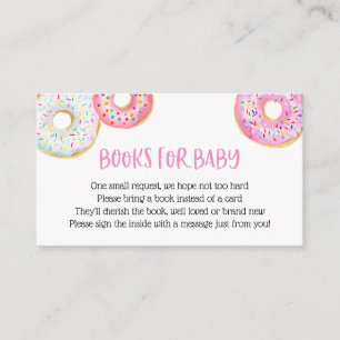Cartão de inserção do Rosquinha Books rosa para