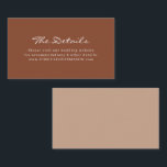 Cartão de Inserção do Site de Casamento Bohemian T<br><div class="desc">Conte a todos o seu site de casamento com estes cartões de sites de casamento! Edite facilmente com suas informações. Inclua isto com o conjunto de convites! Veja toda a coleção Bohemian Terracotta para mais itens correspondentes!</div>