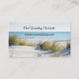 Cartão de Inserção do Site de Casamento de Areia e