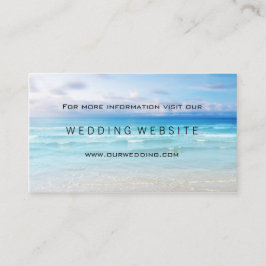 Cartão de Inserção do Site de Casamento de Praia o