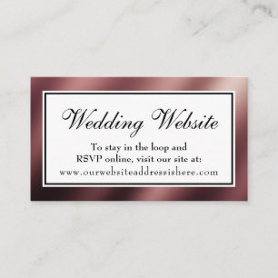 Cartão de Inserção do Site de Casamento Dourado El