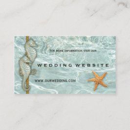 Cartão de Inserção do Site de Casamento Nautico de