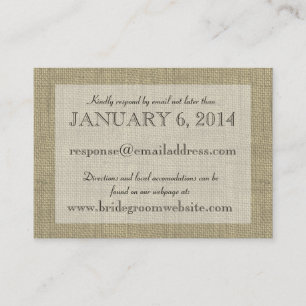 Cartão de inserção do tipo Burlap Look