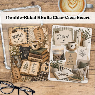 Cartão de Inserção Dupla Face para Kindle Aposenta