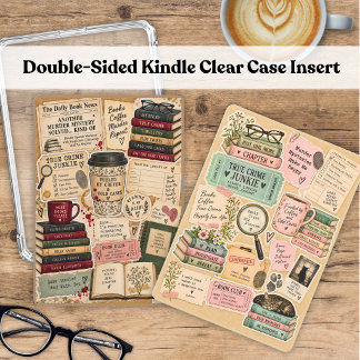 Cartão de Inserção Duplo Face para Kindle Mystery
