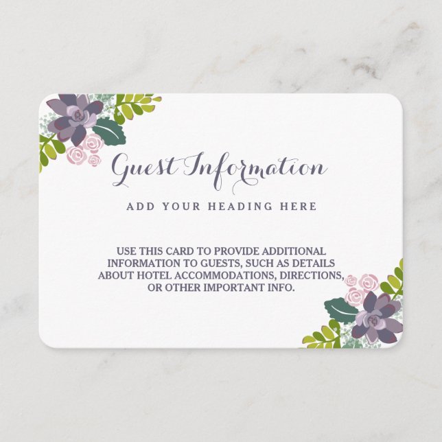 Cartão de Inserção Floral de Casamento com Buquê I (Frente)