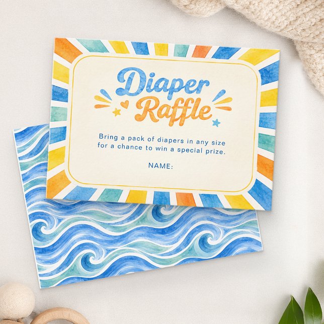 Cartão de Inserção para Sorteio de Fraldas Here Co (Diaper Raffle Card)