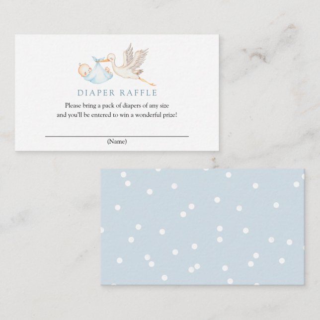 Cartão de inserção Raffle com Fralda de Storey Azu (Frente/Verso)