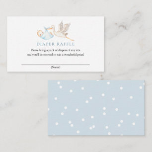 Cartão de inserção Raffle com Fralda de Storey Azu