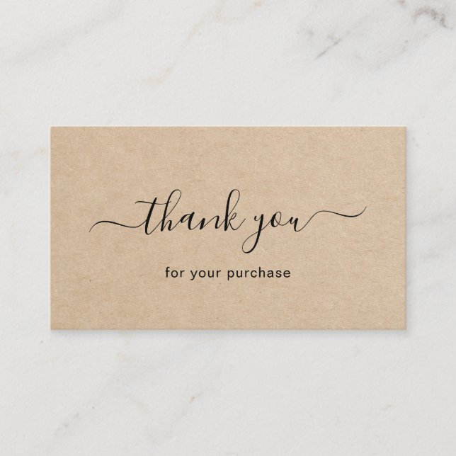 Cartão de Inserção Simples de Encomenda Elegante R (Frente)