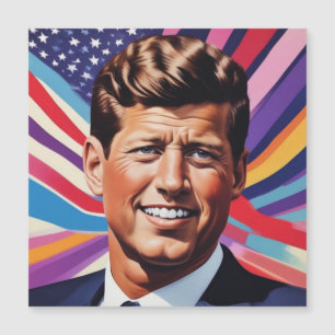 Cartão de Inspiração Motivacional JFK John F. Kenn