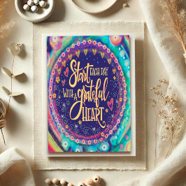 Cartão de Inspirividade "Coração Grata"