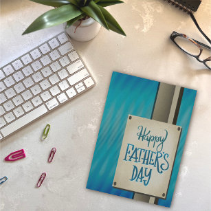 Cartão de inspirividade moderno do Dia do Pai Feli
