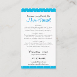 Cartão de instrução Mini-Facial