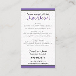 Cartão de instrução Mini-Facial