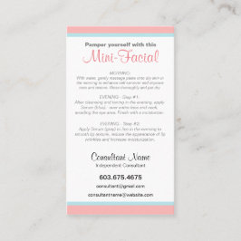 Cartão de instrução Mini-Facial