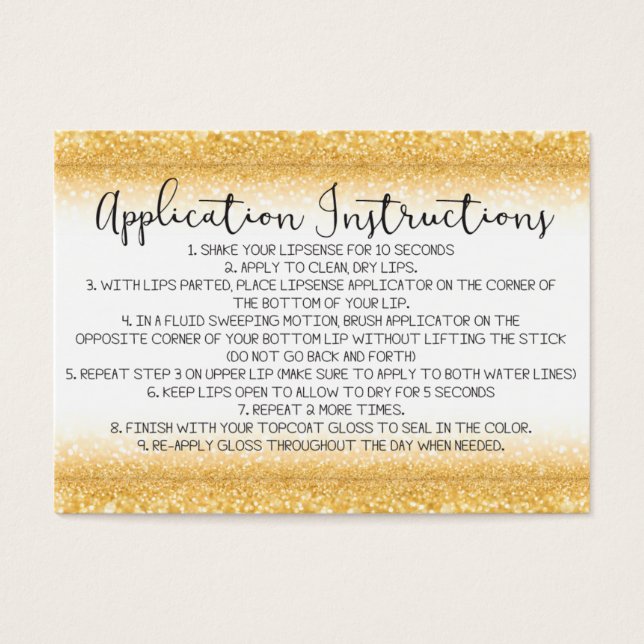 Cartão de instruções de aplicação (Frente)