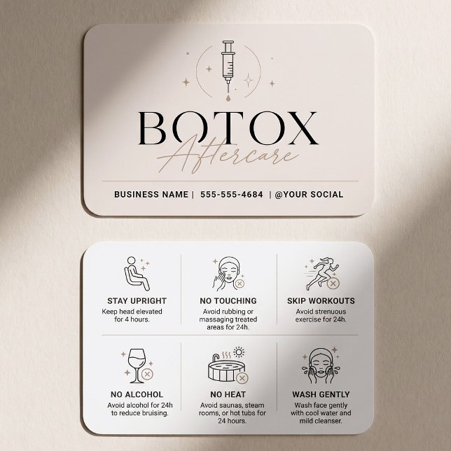 Cartão de Instruções de Pós-Tratamento de Botox Mi (Criador carregado)