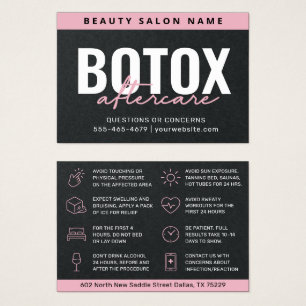 Cartão de Instruções de Pós-Tratamento de Botox Pr
