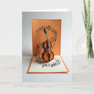 Cartão de Instrumento de Melodia de Aniversário