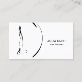 Cartão de instrutor de ioga com duas poses de ioga