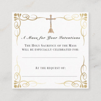 Cartão de Intenção em Massa - Presente Católico de