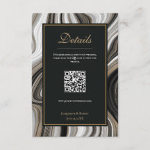 Cartão de Invólucro de Casamento de Código QR de M