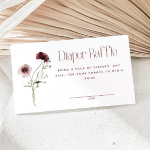 Cartão de Invólucro de Flor Selvagem de Fralda de 