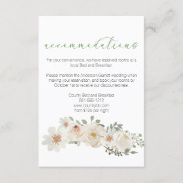 Cartão de Invólucro Elegante Floral Branco